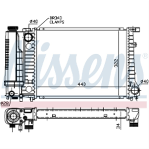 Nissens RADIATOR BMW 3 SERIES E30 318 82- M/T JR0379N