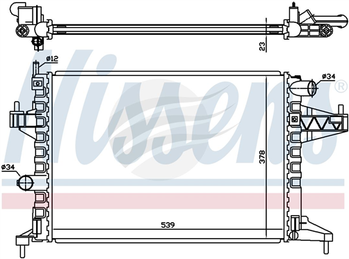 Nissens RADIATOR HOLDEN BARINA XC 2001- M/T A/P HOL14361 JR1032J