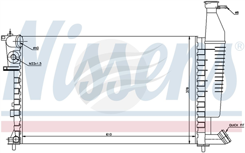 Nissens RADIATOR CITROEN BERLINGO VAN 99-08 M/T A/P CIT9511 JR4200J