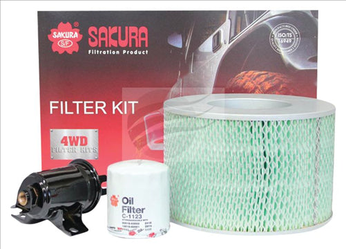 Sakura FILTER KIT OIL AIR FUEL TOYOTA LANDCRUISER FZJ75 FZJ80 K-11190