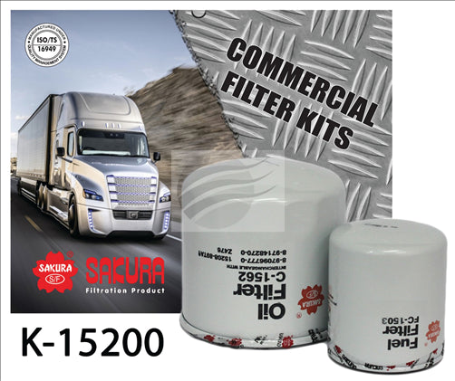 Sakura TRUCK FILTER KIT ISUZU 4HE1 SITEC 130 -145 170 K-15200