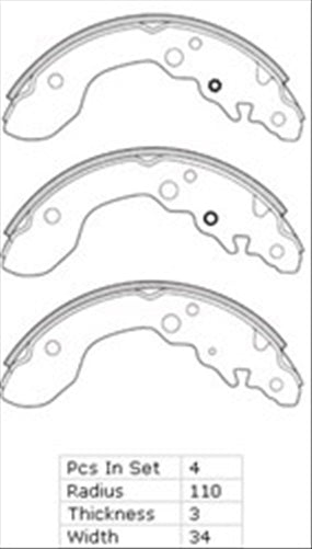 XP BRAKE SHOE REAR SUZ X-90 96- 220 X
