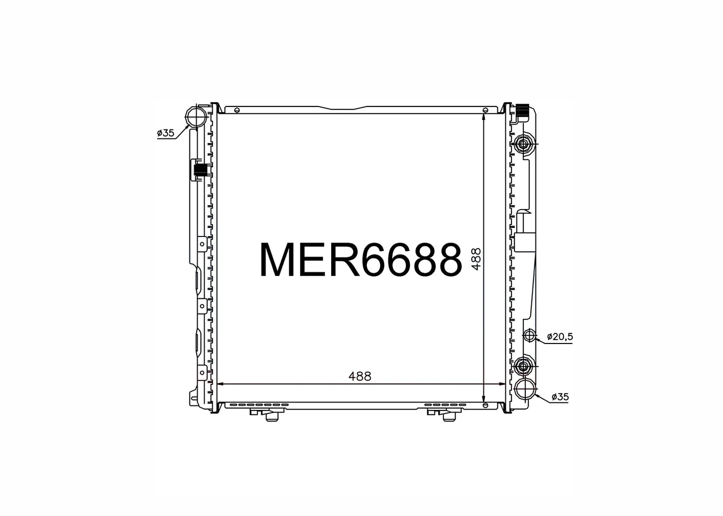 Radiator Suits Mercedes E Class 200 W124 2.0L Petrol 1992-1995 - MER6688