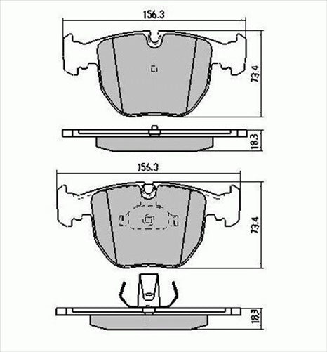 FRONT DISC BRAKE PADS - BMW 5 SERIES E39 (2 POT) 00-03 DB1409XP