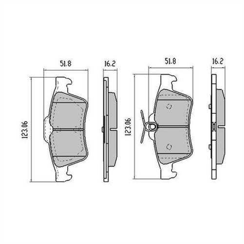 PHANTOM CERAMIC BRAKE PAD SET CITROEN VOLVO RDC1959