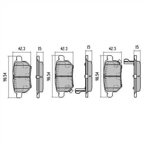 DB1786 UC REAR DISC BRAKE PADS - SUITS TOYOTA YARIS 05- RDC2016