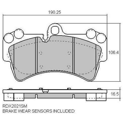 PHANTOM CERAMIC BRAKE PAD SET AUDI Q7 WAUZZZ4L TDI RDC2021