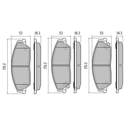 PHANTOM CERAMIC BRAKE PAD SET SUITS TOYOTA AURION CAMRY RDC2046