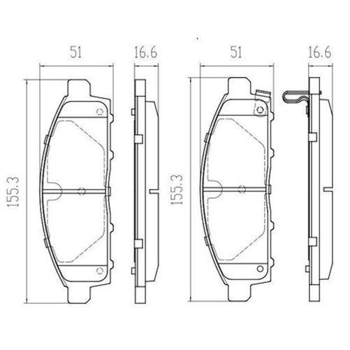 PHANTOM CERAMIC BRAKE PAD SET MITSUBISHI NISSAN NV200 VANETTE RDC2053
