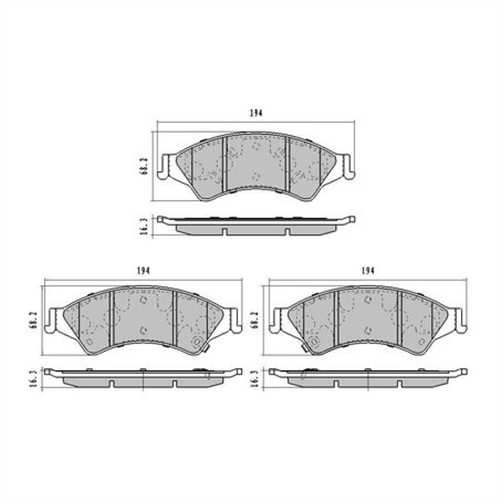 FRONT BRAKE PADS FORD RANGER CERAMIC 2011-2019 DB2074PS RDC2202