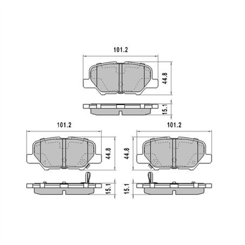 PHANTOM CERAMIC REAR BRAKE PAD SET MAZDA MITSUBISHI PEUGEOT RDC2231
