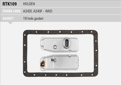 RYCO TRANS KIT - A343F HOLDEN 98-04 RTK109