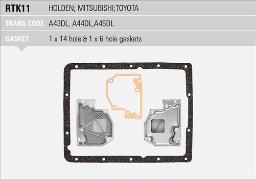RYCO TRANS KIT - A4#DL TOYOTA/VOL/MITS RTK11