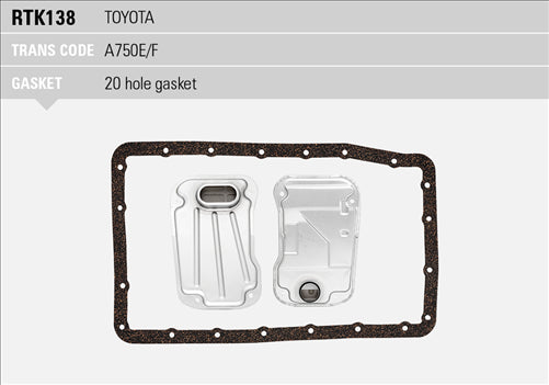 RYCO TRANS KIT - A750E/F TOYOTA/LEXUS RTK138