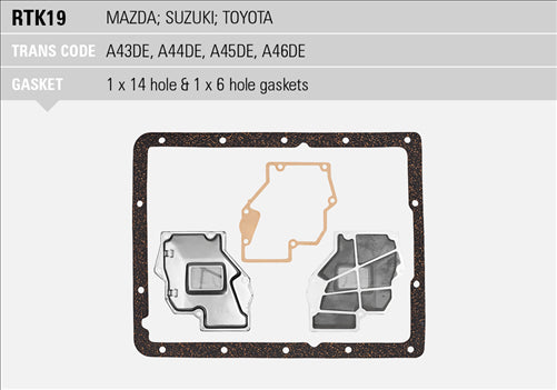 RYCO TRANS KIT - A##DE TOYOTA MAZDA MITSUBISHI RTK19