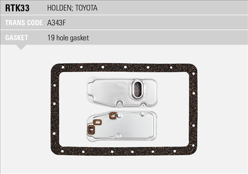 RYCO TRANS KIT - A343F/A30-40LE TOYOTA/HOL RTK33