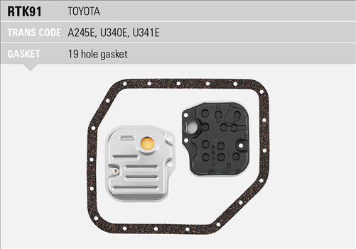 TRANS KIT - U341E TOYOTA 01-12 RTK91