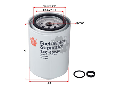 Sakura FUEL WATER SEPARATOR FITS 3942533 P550930 SFC-55230