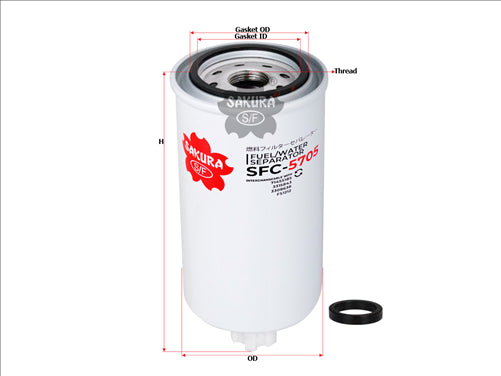 Sakura FUEL WATER SEPERATOR FITS FS1212 FS1212 SFC-5705