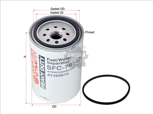 Sakura FUEL WATER SEPARATOR AT365870 2656F501 SFC-76140-30