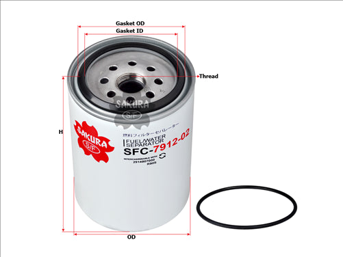 Sakura FUEL WATER SEPARATOR FITS 31955-52700 SFC-7912-02