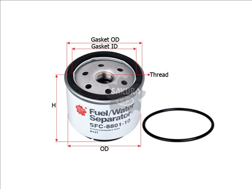Sakura FUEL WATER SEPARATOR R12TFS19802 SFC-8801-10