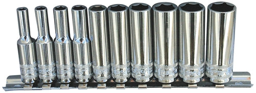 SP Tools Deep Socket Rail Set 10pc 1/4 Dr Metric - 12pt