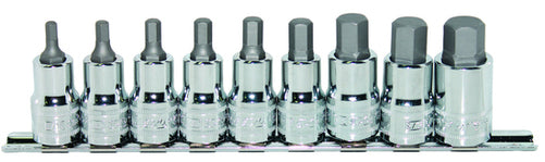 SP Tools SOCKET RAIL SET 9PC 1/2DR SAE INHEX