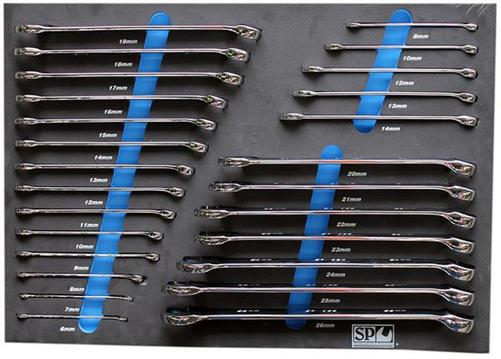 SP Tools Spanner Set 26pc Metric Only EVA Foam ROE