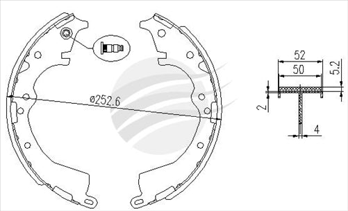 TRADE-LINE CERAMIC BRAKE SHOES HIACE RZH102R 2.0L TLS1768