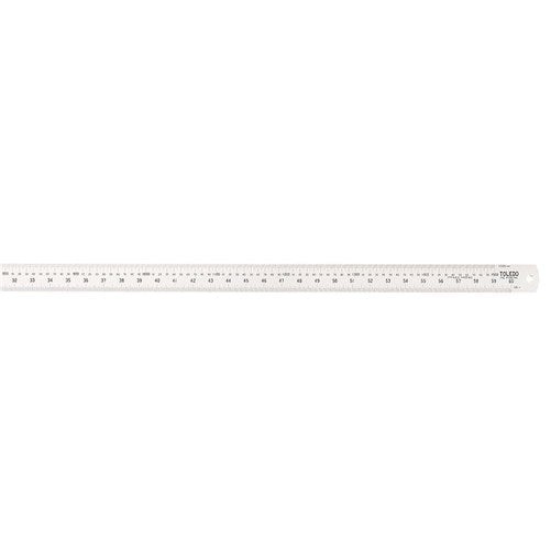 Toledo Stainless Steel Single Sided Rule Metric & Imperial - 2000mm