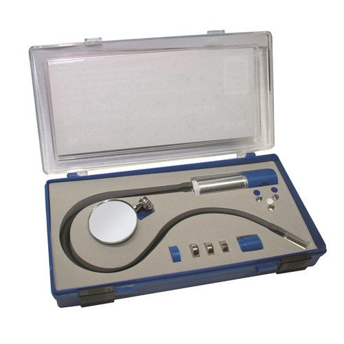 Toledo Inspection Mirror Light (LED) & Pick-Up Tool Set Flexible Shaft