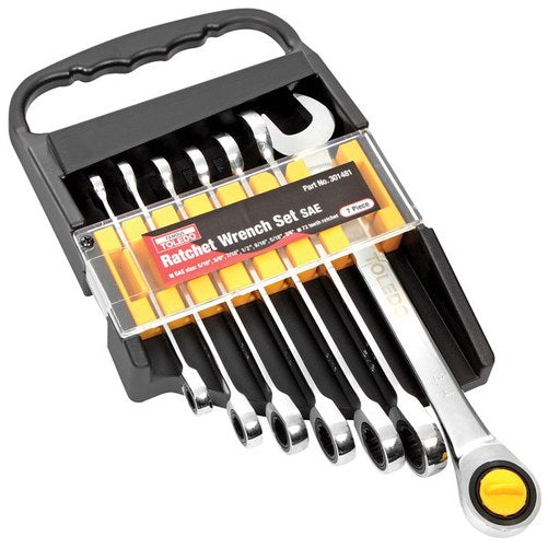 Toledo Ratchet Wrench Set Fixed Head - SAE 7 Pc. (5/16""-3/4"")