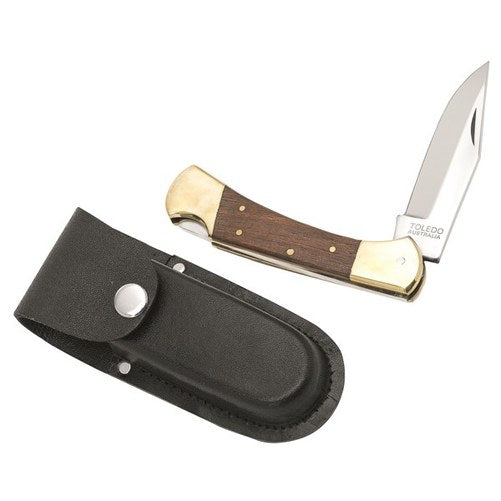 Toledo Stock Knife - Single Blade With Leather Pouch 225mm