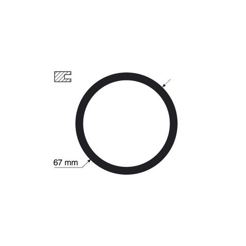 TRIDON THERMOSTAT GASKET - METAL OUT/RUBBER IN (67MM)