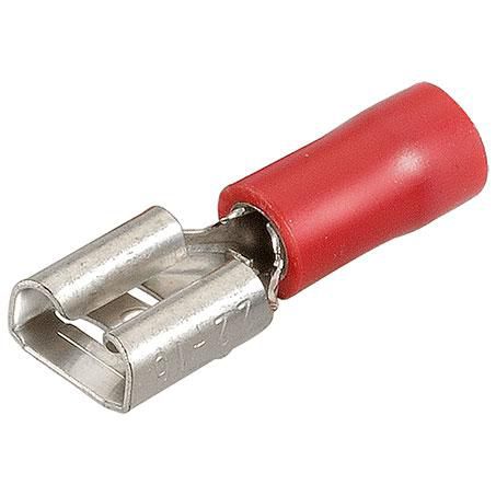 Narva Crimp Terminal Female Blade Red Insulated 6.3mm - 18 Pce