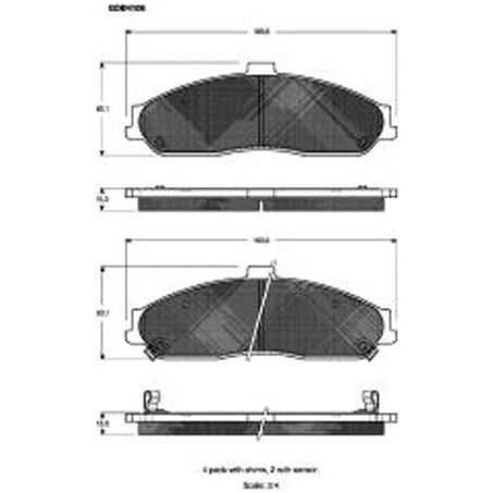 TRW Brake Pad Set Inc. Wear Sensor