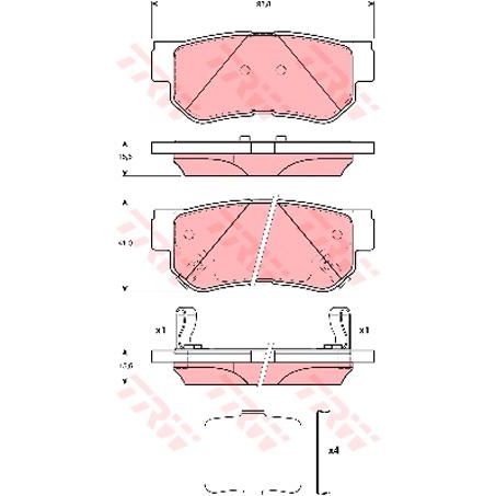 TRW Brake Pad Set (DB1451)