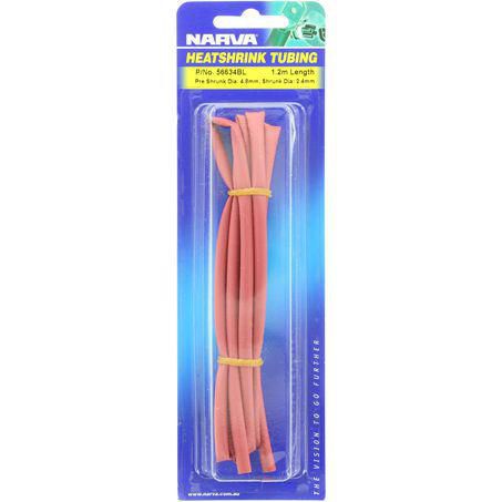 Narva HEAT SHRINK STANDARD RED ID: 4.8MM LENGTH: 1.2M