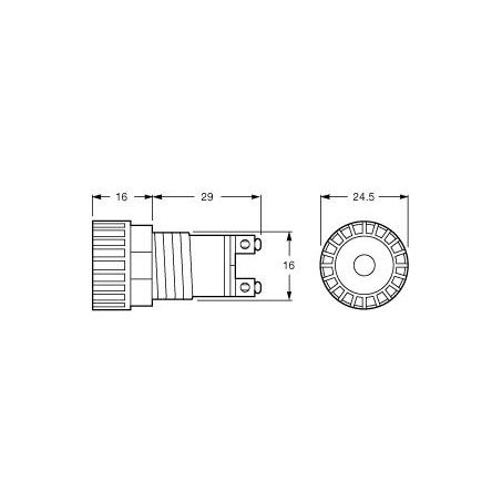 HELLA Pilot Light Incandescent Blue 12V Blade Terminals 2714