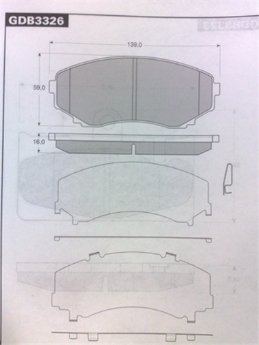Brake Pad Set (DB1274) GDB3326