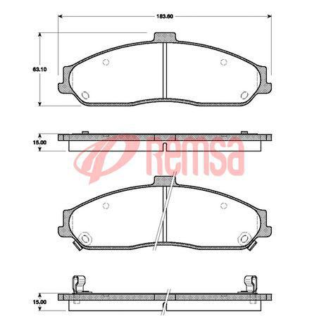 FRONT BRAKE PAD SET(7599) 0667.02