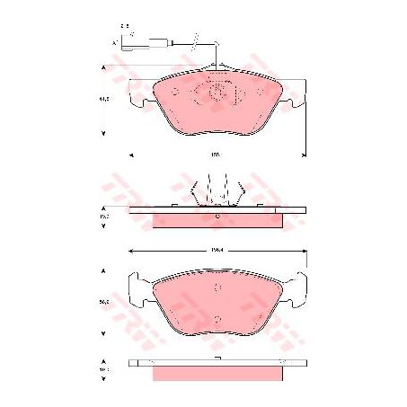 TRW Brake Pad Set Inc. Wear Sensor (DB2037)