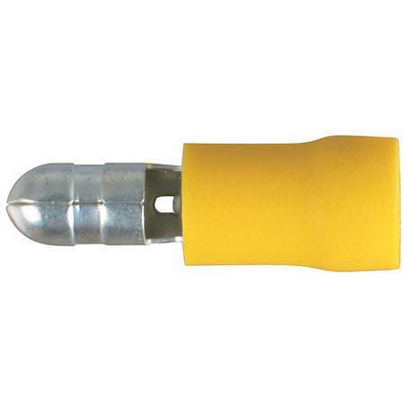 Narva Crimp Terminal Male Bullet Yellow Terminal Entry 5Mm Vinyl 50 Pce