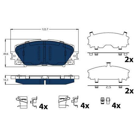 TRW Electric Blue EV Hybrid Brake Pad Set (DB2159) - GDB4173BTE