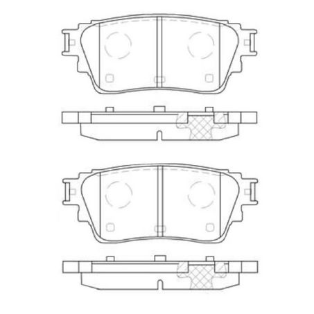 Royale Brake Pad Set L:103.4 H:42.1 T:15 - BP1370M