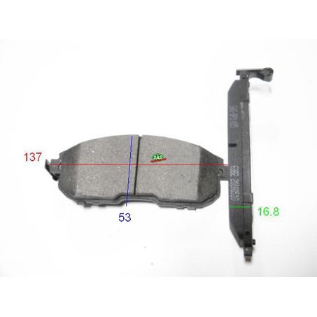 Royale Ceramic Ultra Brake Pad Set L:137 H:53 T:16.8 - BP1485