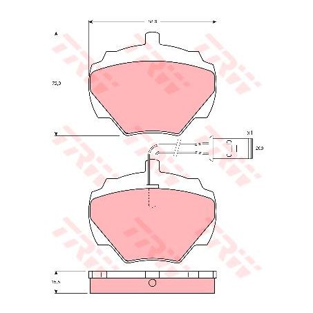 TRW Brake Pad Set Inc. Wear Sensor
