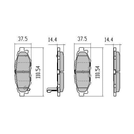 RDA PHANTOM CERAMIC BRAKE PAD SET SUBARU TOYOTA RDC1992
