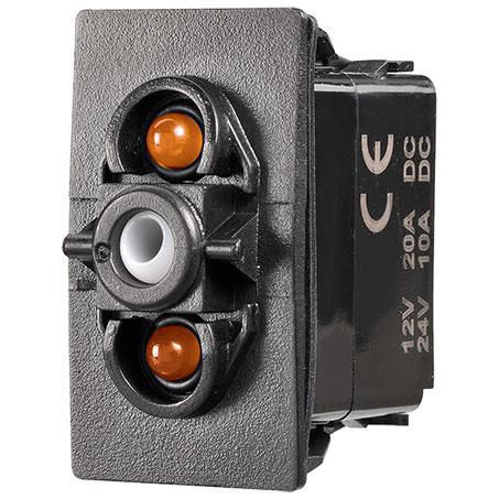 Narva SEALED ROCKER SWITCH OFF/ON SPDT 12V/24V BLUE LED (CONTACTS RATED 20A